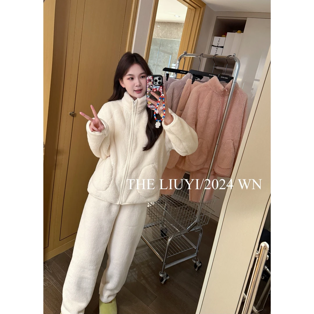 【LIUYI】女士家居服~冬季双面珊瑚绒套装411211