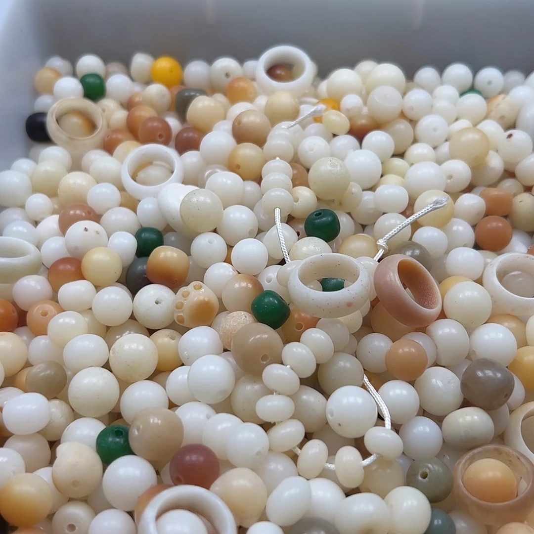 菩提根/象牙果手串瑕疵炭烧混1000颗有裂