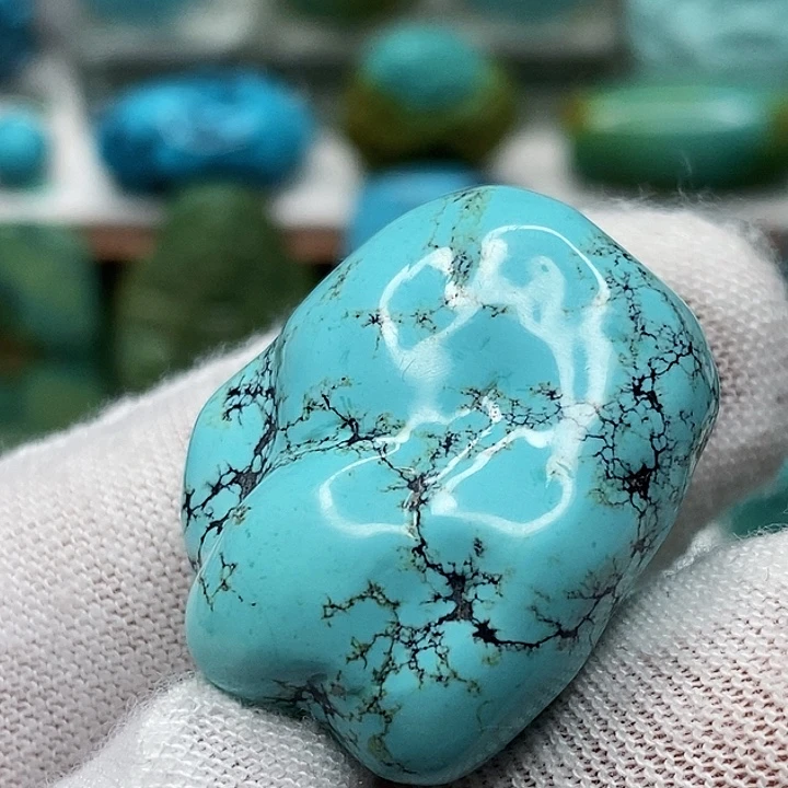 绿松石未镶嵌天然原矿 地大质检