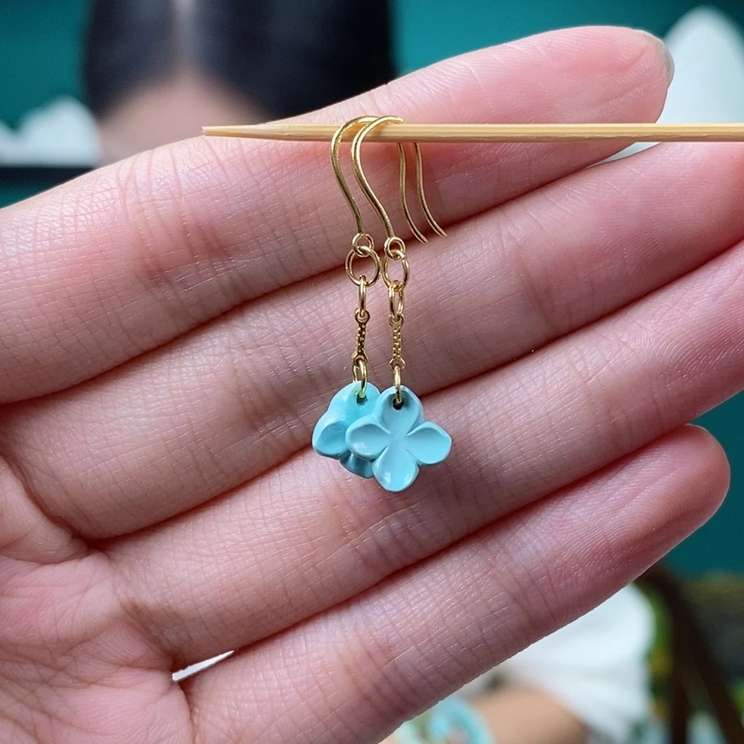 绿松石18K金镶嵌珠宝奇石