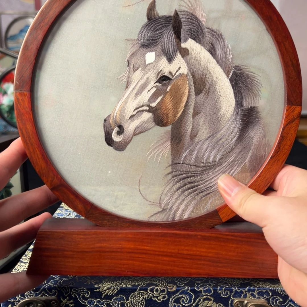 刺绣纯手工刺绣双面绣摆件