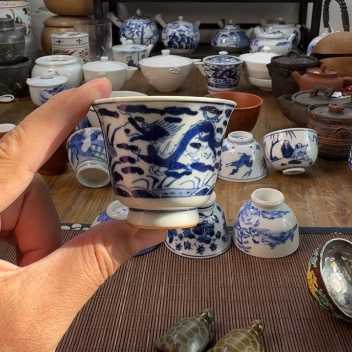 青花瓷器杯子茶具