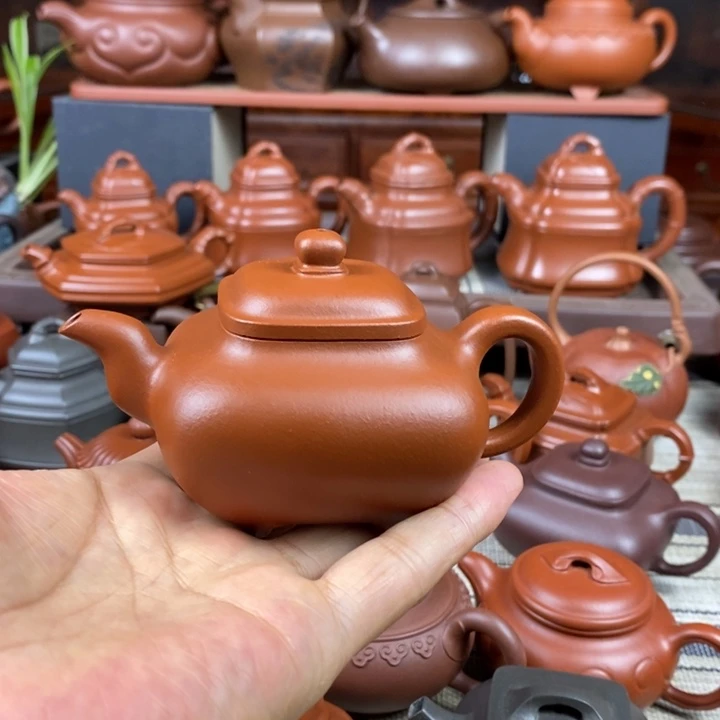 茶壶紫砂四方传炉160-220CC原矿赵庄朱泥特价