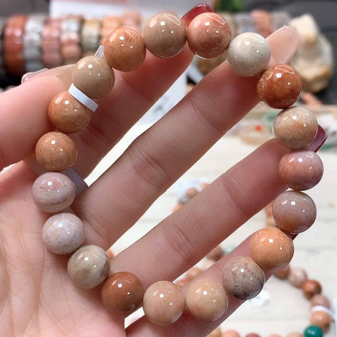 硅化珊瑚（珊瑚玉）手链未镶嵌叶*414