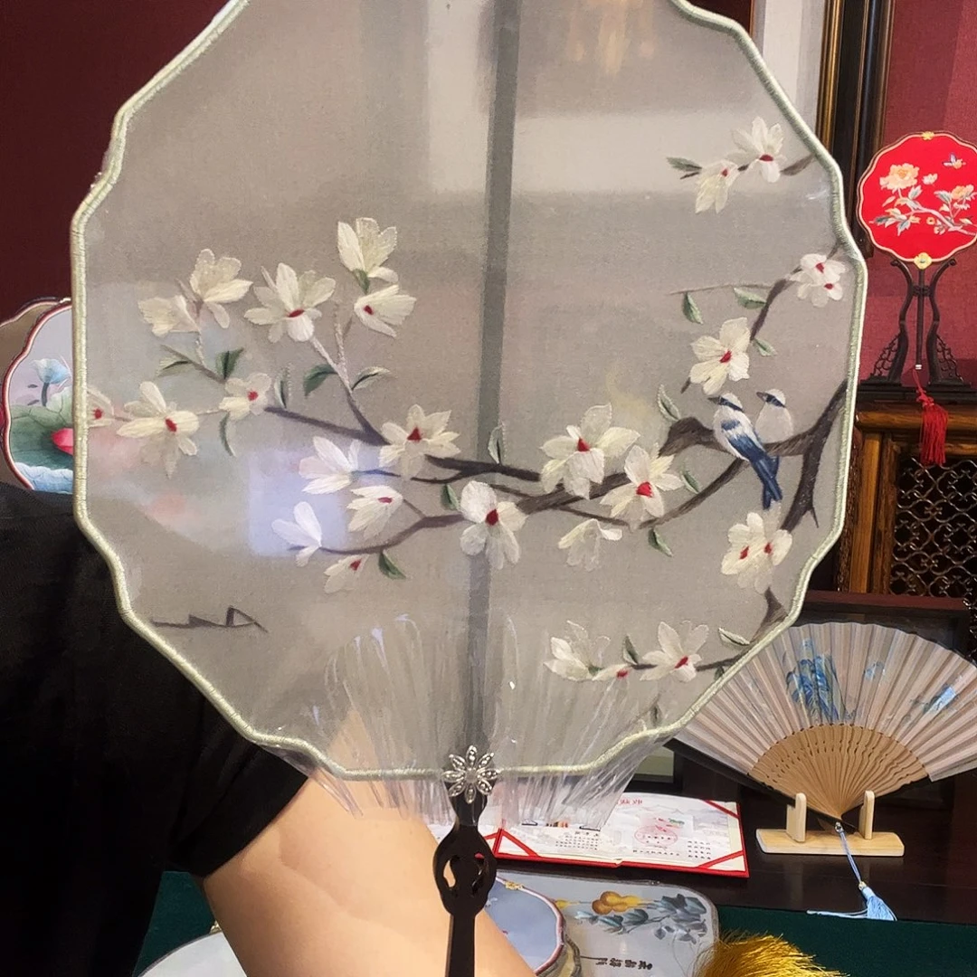 刺绣勇***奔非遗团扇啊啊啊啊啊