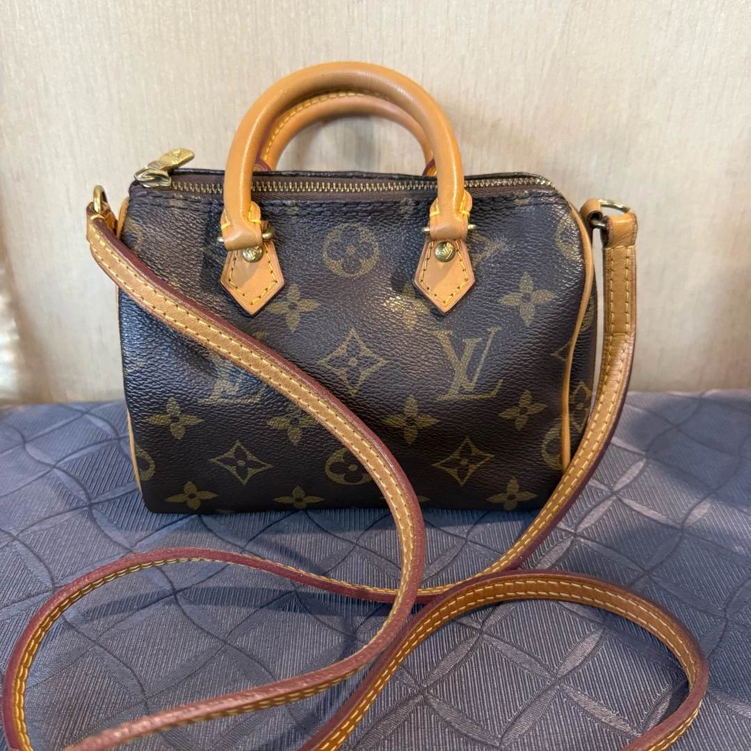 95新 LouisVuitton/路易威登  老花nano斜挎包   1429 5280