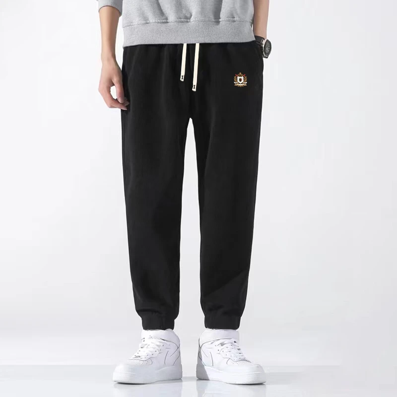 男士刺绣束脚裤休闲裤宽松23101