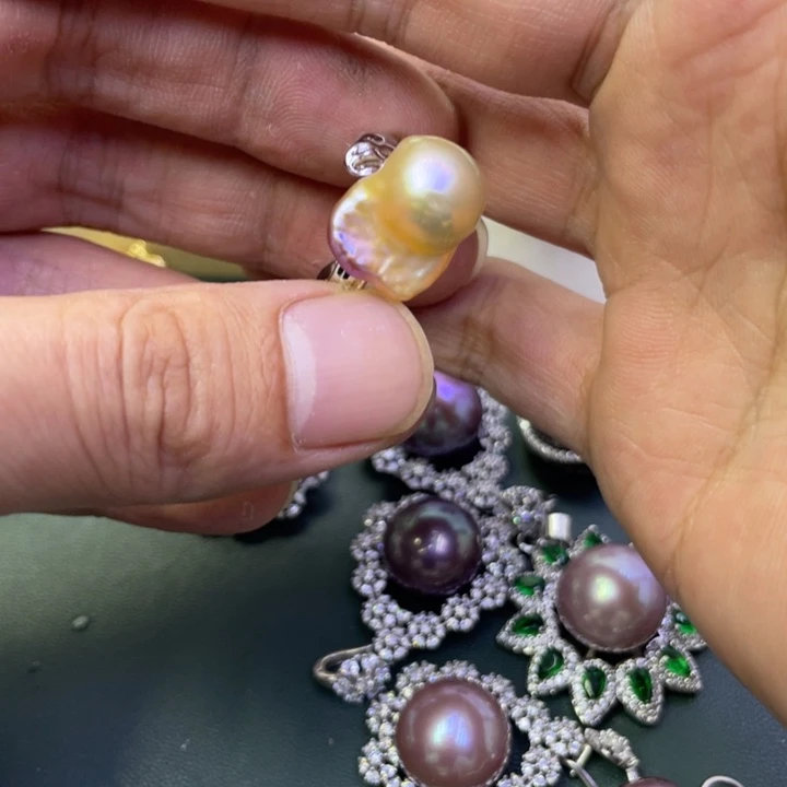 淡水珍珠戒指银S925镶嵌