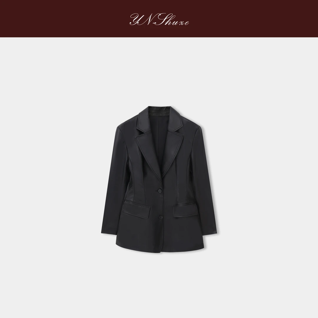 YN-SHUZE【夜阑光华】设计师秋冬时尚百搭羊皮衣SZ-YNB-PY0707