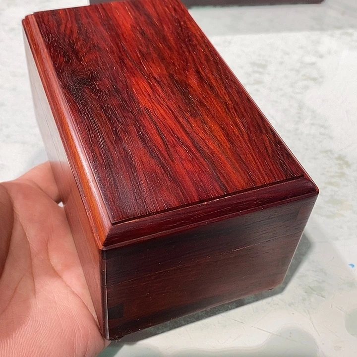 檀香紫檀（小叶紫檀）独板扣盒13.7/8/6.5