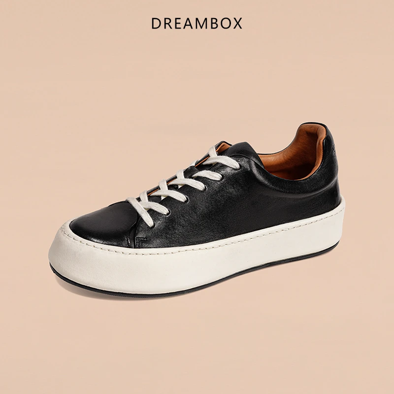 dreambox钧博vibram鞋子男马皮百搭潮款休闲鞋低帮简约耐磨板鞋