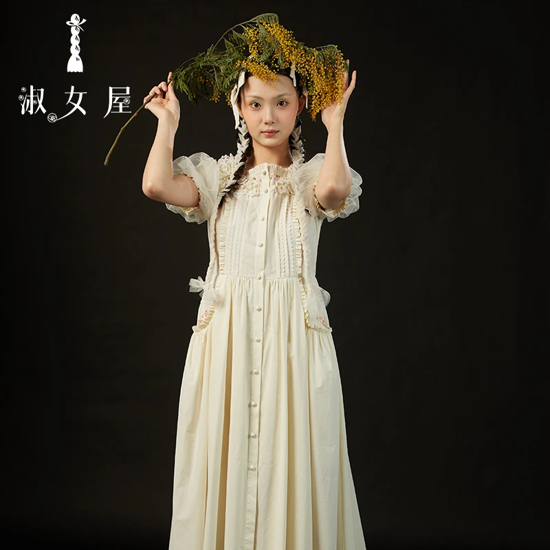 淑女屋官方旗舰店西伯利亚公主。纯洁贝加尔湖连衣裙
