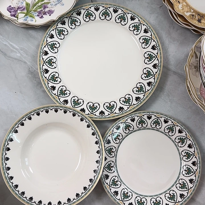 瓷1个大盘1个小盘1个草帽盘微瑕