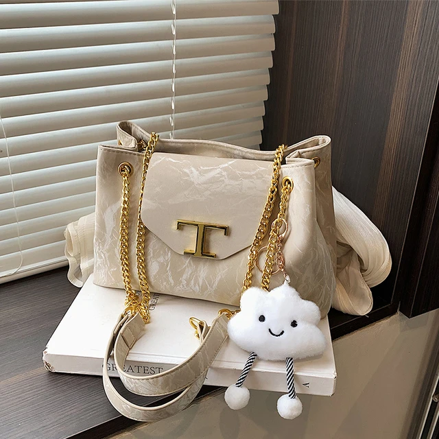 今年流行包包女2025超火新款时尚高级感链条斜挎包网红通勤托特包