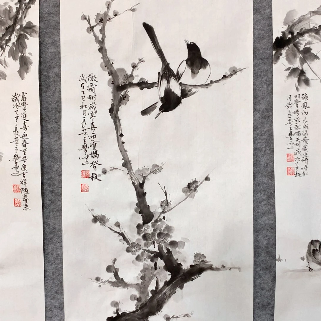 国画花鸟作品写意
