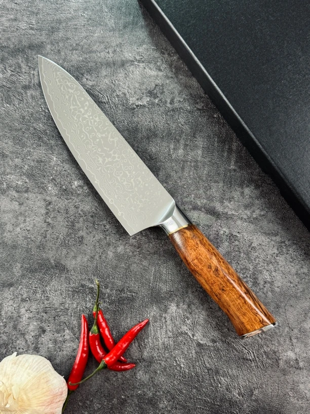 052 大马士革料理主厨厨师锋利切肉刀具厨房厨师专用菜刀