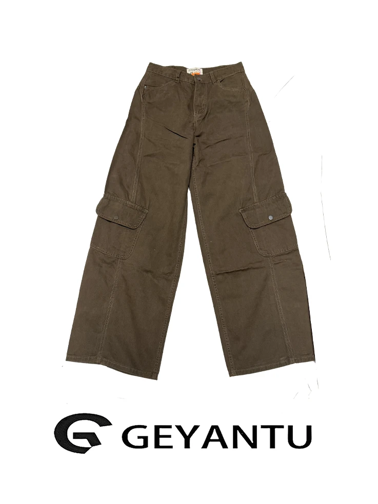 【GEYANTU】2025新款763美拉德风工装风休闲裤百搭直筒工装裤复古