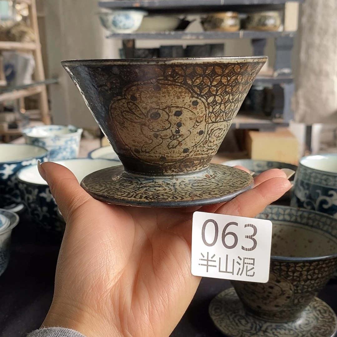 ****凡陶手工手绘青花高温陶瓷