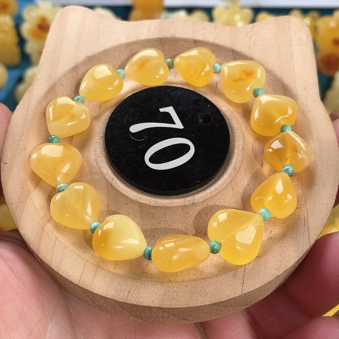 琥珀颈饰未镶嵌手链