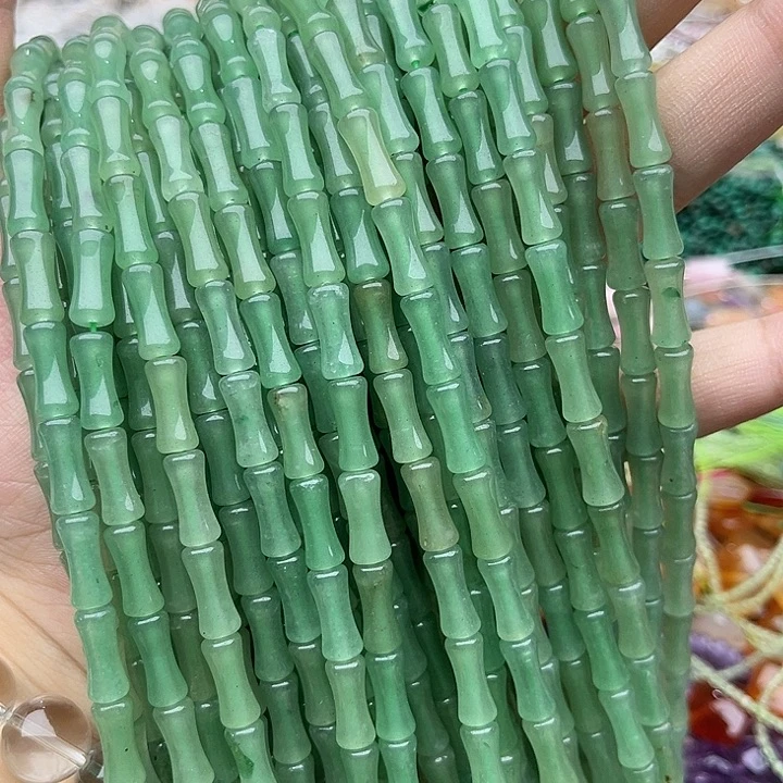 玛瑙/玉髓未镶嵌珠宝半成品一条5/12mm左右东陵玉竹节