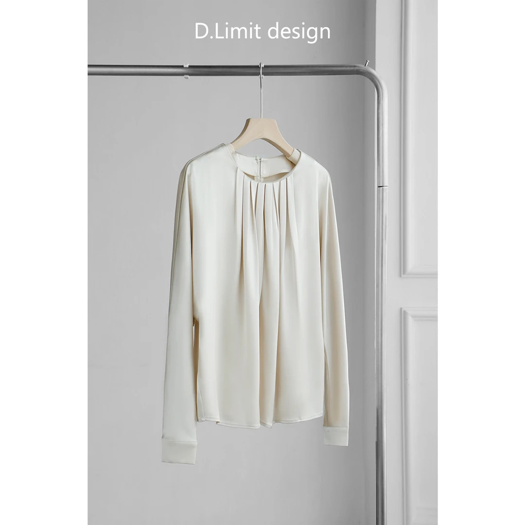 【D.Limit design】法式慵懒圆领开始长袖衬衫（7）