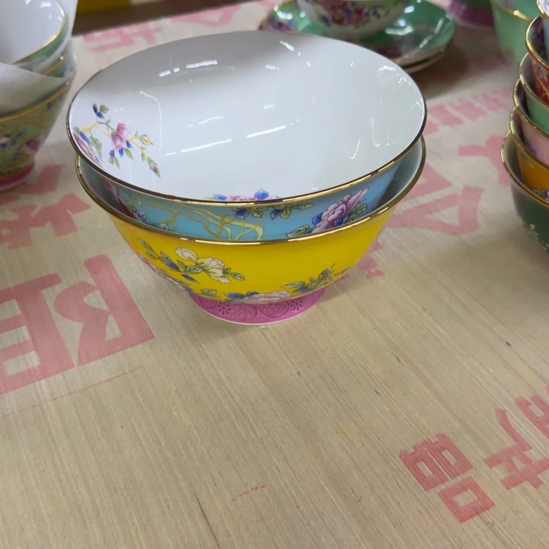 陶摆件景德镇珐琅彩餐具