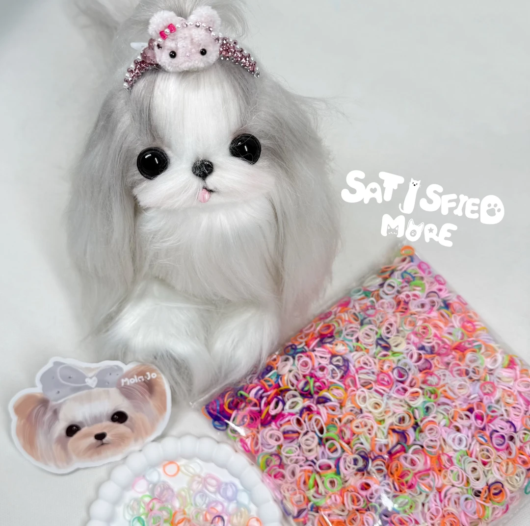 MOLA JO定制狗狗皮筋（马卡龙色系）随单发 超级好用！！一大包