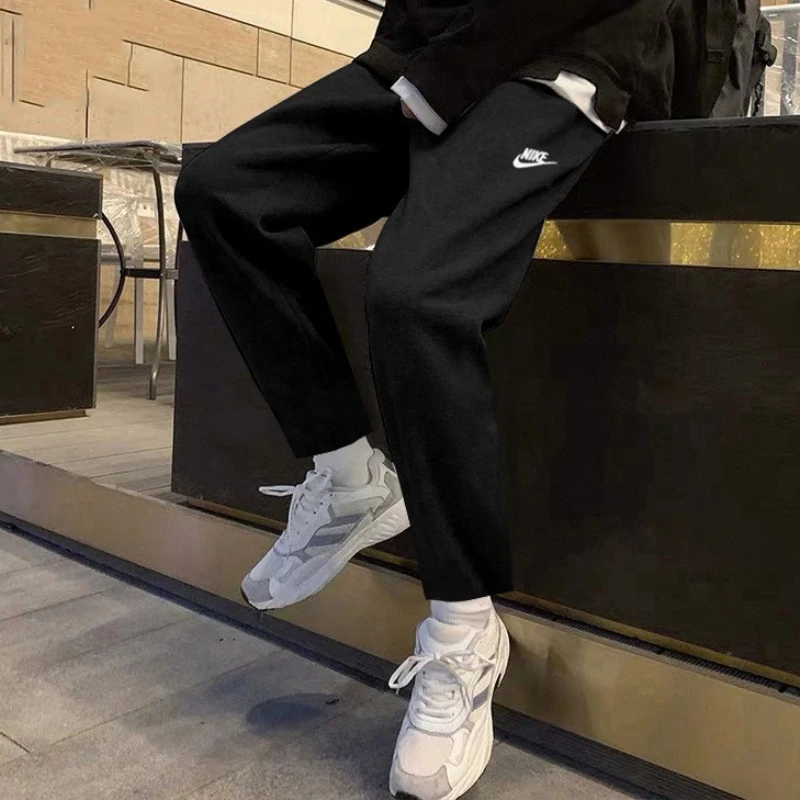 NIKE耐克男裤2025夏季新款跑步运动裤休闲裤子黑色直筒长裤BV2714