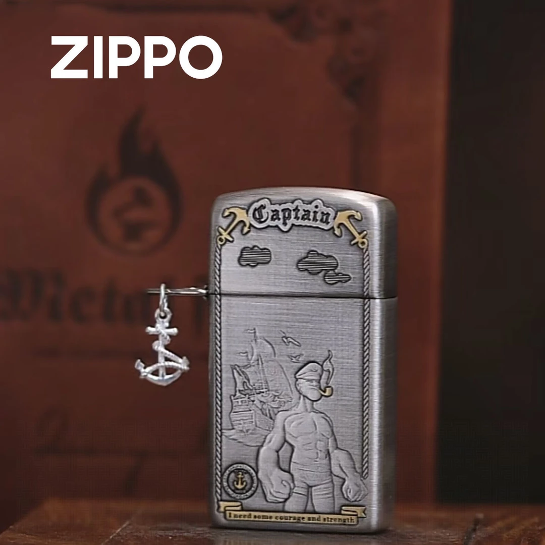 ZIPPO 打火机正品 1606熏银镀金大力水手DY9920FD 0636