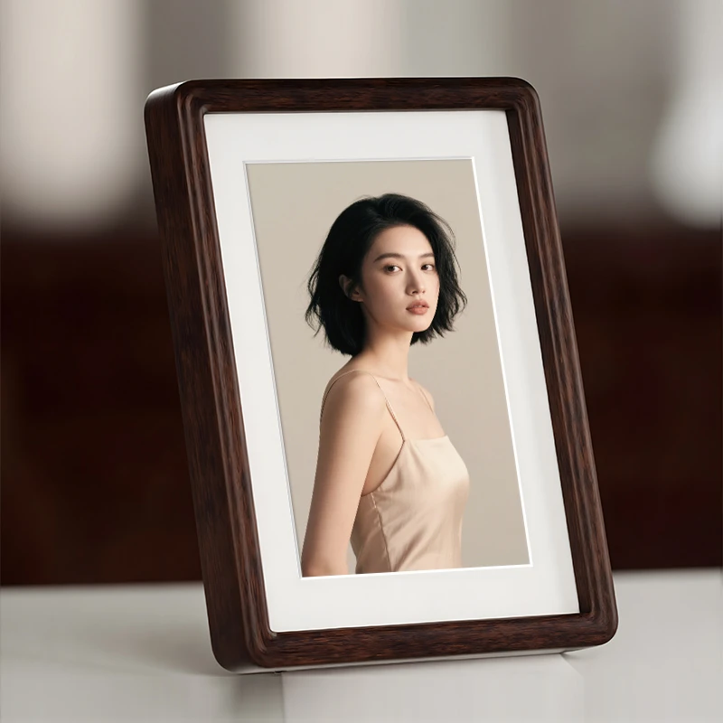 黑胡桃实木相框摆台洗照片做成打印6寸8木质7高级感a4空框定制diy