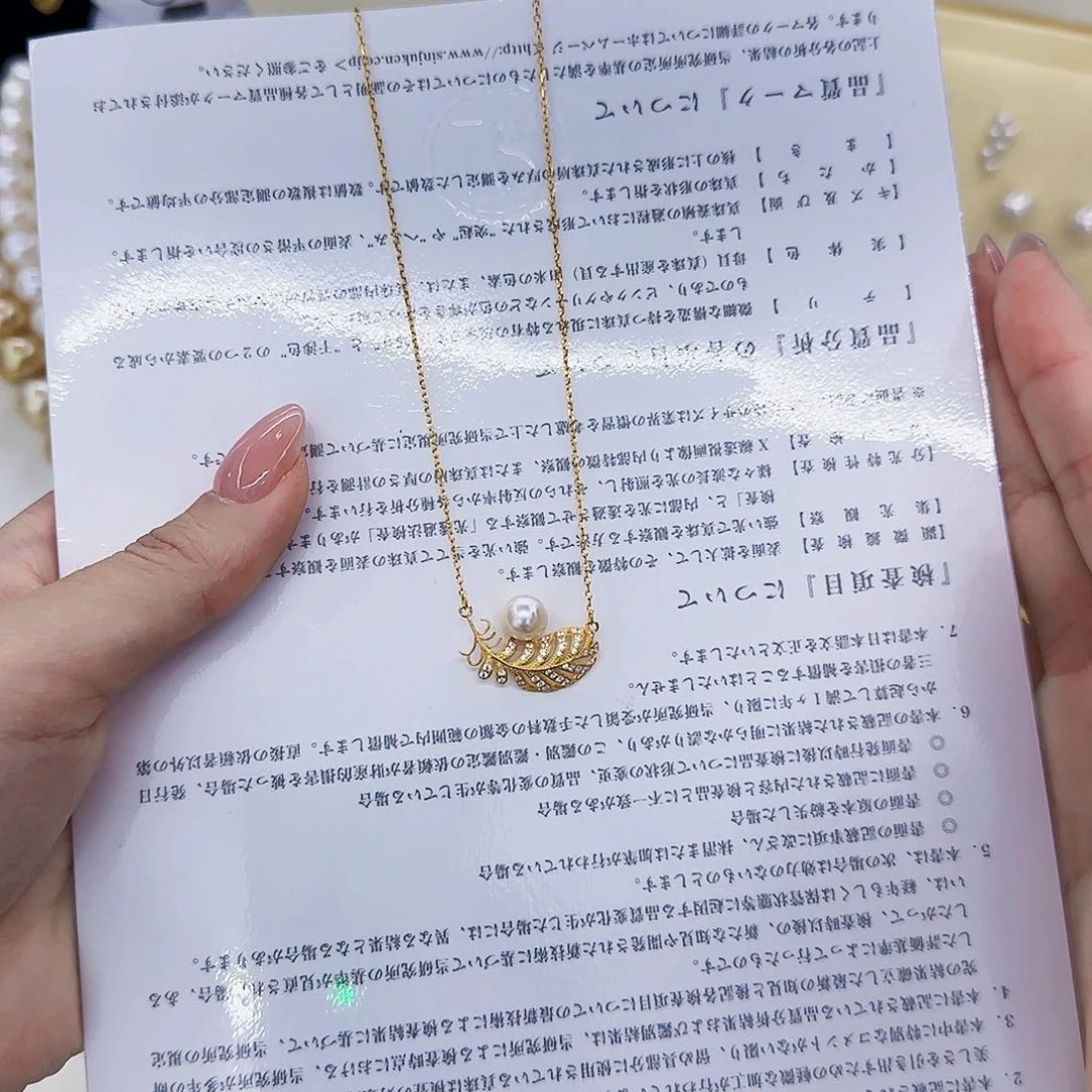 海水珍珠银S925镶嵌颈饰