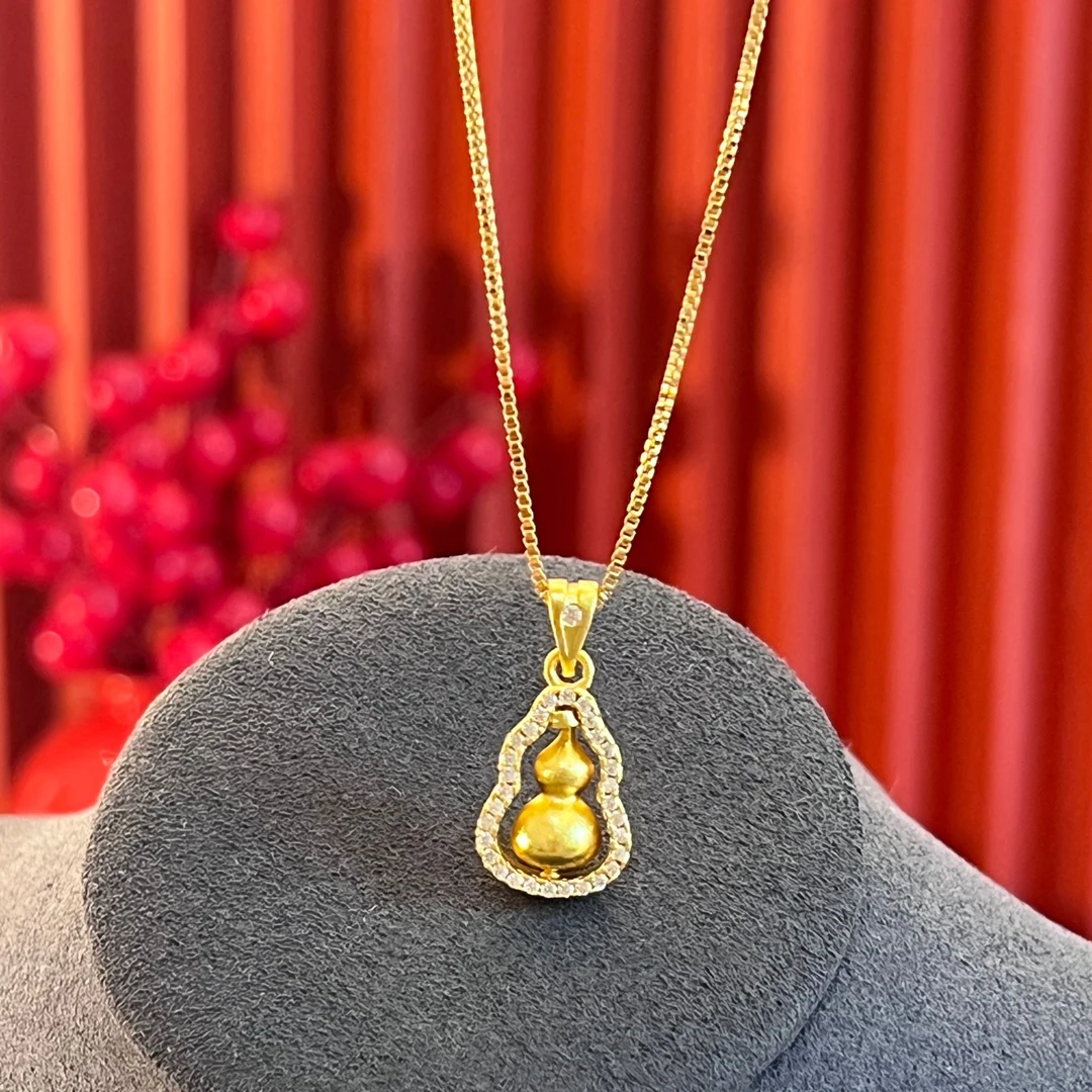 钛钢项链 旋转葫芦高级时尚项链