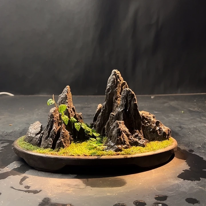 手工制作山石盆景