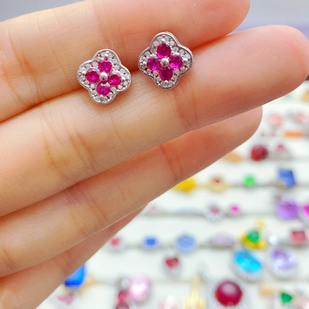 未镶嵌耳饰红宝石