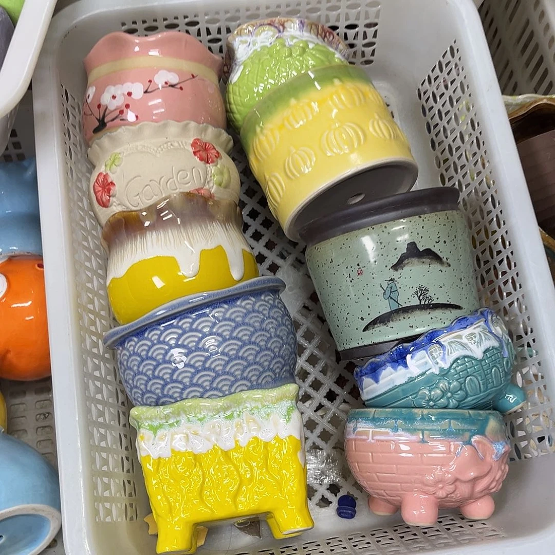 陶瓷花盆特价上新口9-12厘米