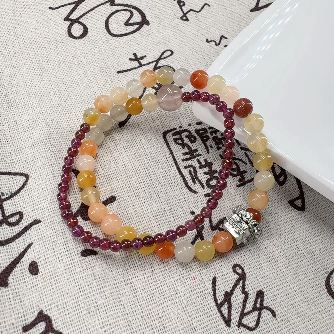 A169  金丝玉6毫米双圈设计款手串   多样性发一串