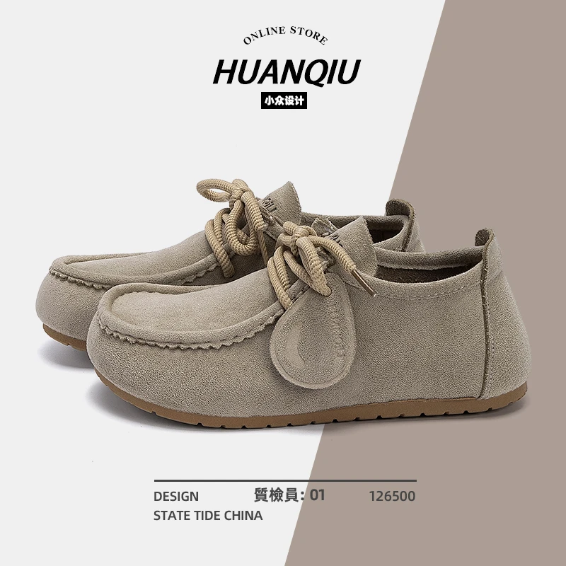 环球勃肯鞋女款2025新款秋季休闲运动百搭内增高单鞋慵懒风乐福鞋