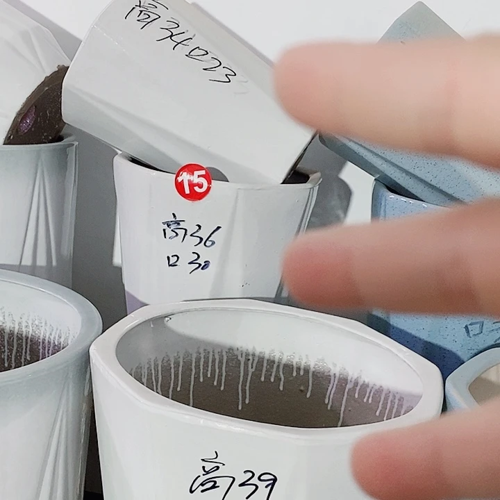 砖雕陶瓷大花盆八角一套