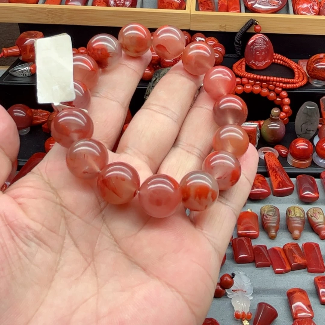 南红玛瑙手串未镶嵌乐*