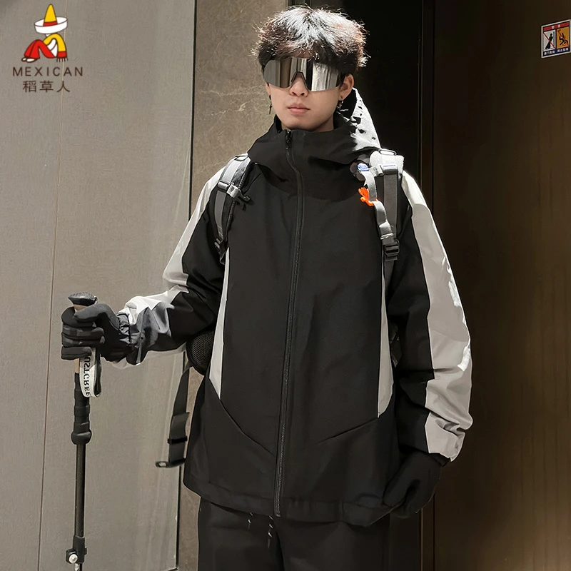 稻草人双面穿户外潮牌山系工装夹克直播爆款宽松年青少年干部夹克