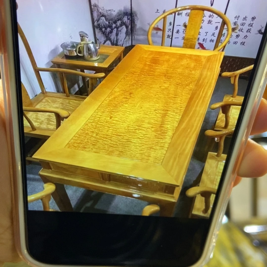 雪***吻楠木茶桌1.58m七件套