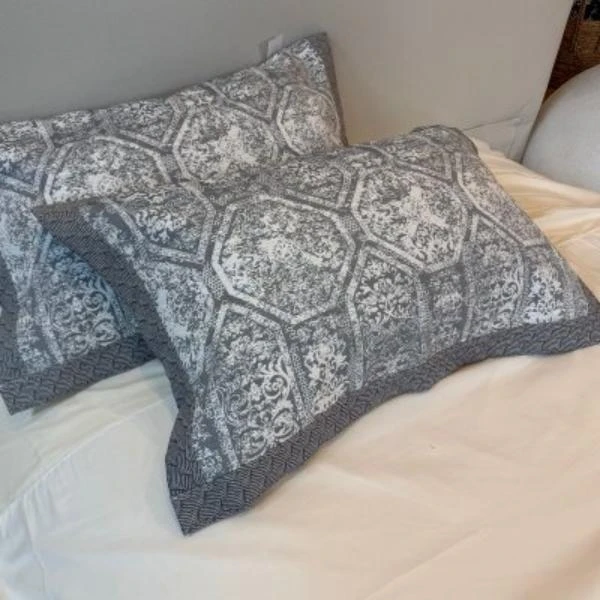 【枕巾赛廖尔-灰】55*80cm长绒棉玉石母冰麻纤维枕巾亲肤可机洗