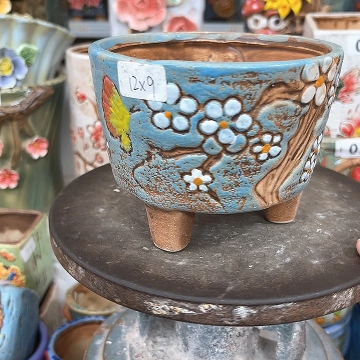 紫砂花盆粗陶材质多肉花盆