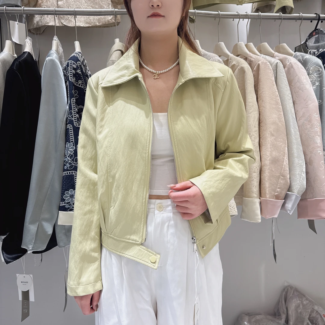 【小Liu姐姐】2025春款蛋白皮衣小夹克短外套～5812