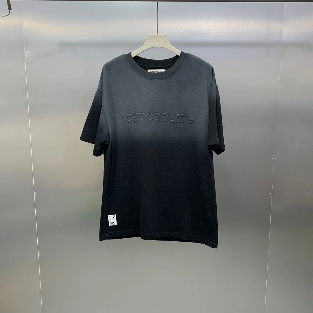 002810-CHO-夏季正面钢印立体字母印花时尚圆领半袖