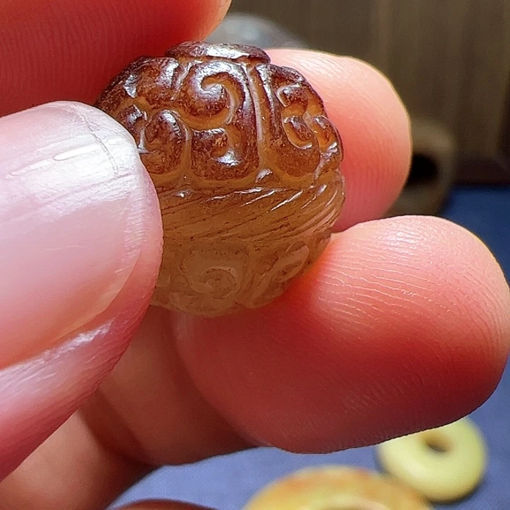 颈饰未镶嵌和田玉(糖玉)子***8