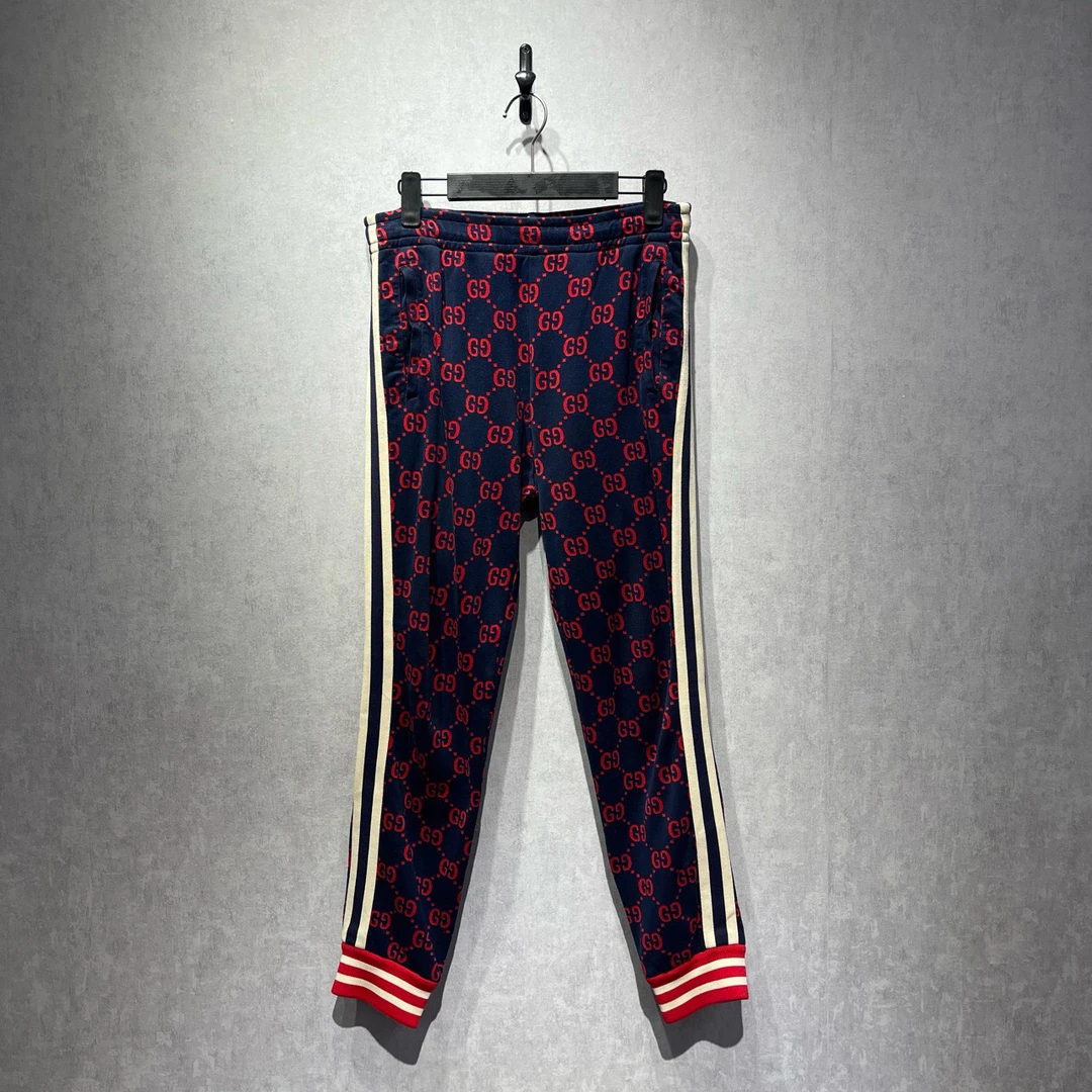 95新 GUCCI/古驰 双Glogo满印运动裤/S码/DY213104