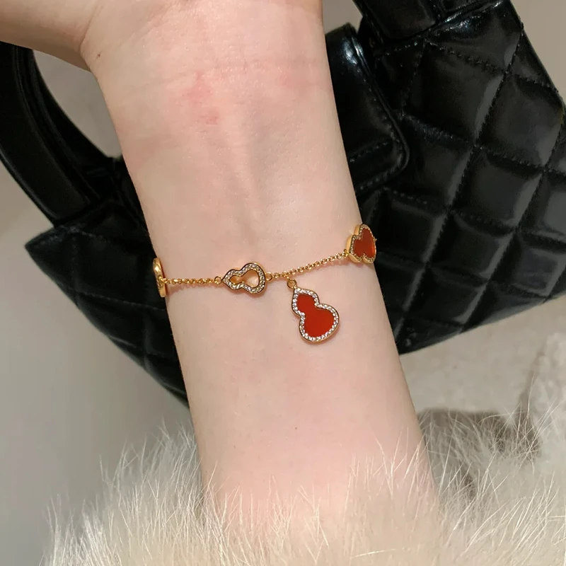 925银手链 六宝葫芦手链女国风轻奢高级感送女友七夕情人节礼物