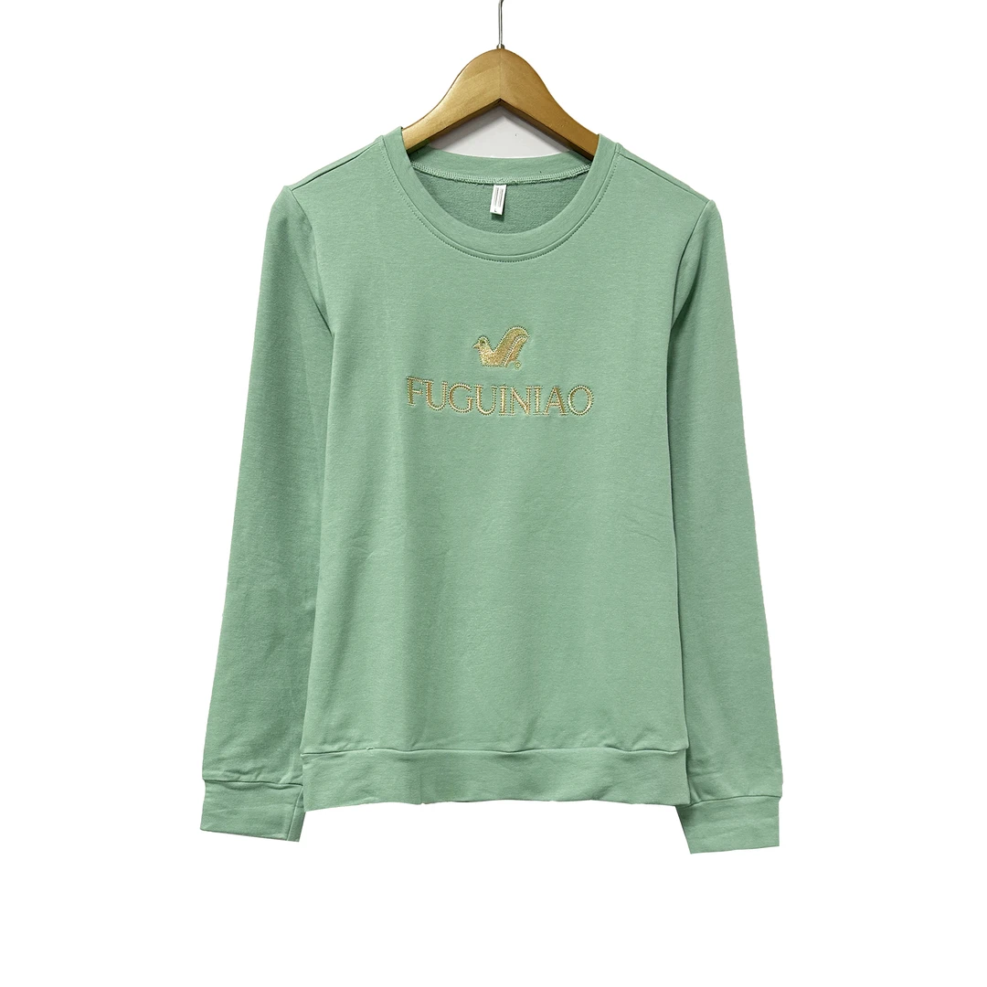 ！圆领套头重工刺绣打底卫衣E292