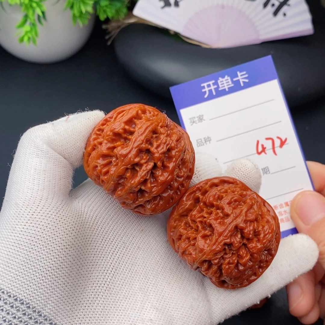 @***哥文玩核桃把件45粗筋472